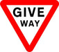 Road Sign Give Way Aluminium Composite 45 x 45 cm