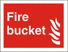 Fire Sign Fire Bucket Vinyl 20 x 30 cm