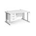 Dams International Wave Desk MC14WRP3SWH 1,400 x 725 x 800 - 990 mm