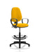 Dynamic Permanent Contact Backrest Task Operator Chair Loop Arms Eclipse II Senna Yellow Seat Without Headrest High Back