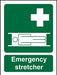 First Aid Sign Stretcher Vinyl 30 x 20 cm