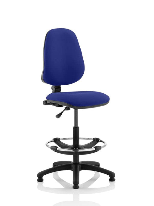 Dynamic Permanent Contact Backrest Task Operator Chair Without Arms Eclipse I Stevia Blue Seat Without Headrest High Back