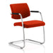 Dynamic Visitor Chair Fixed Armrest Havanna Seat Tobasco Red Fabric