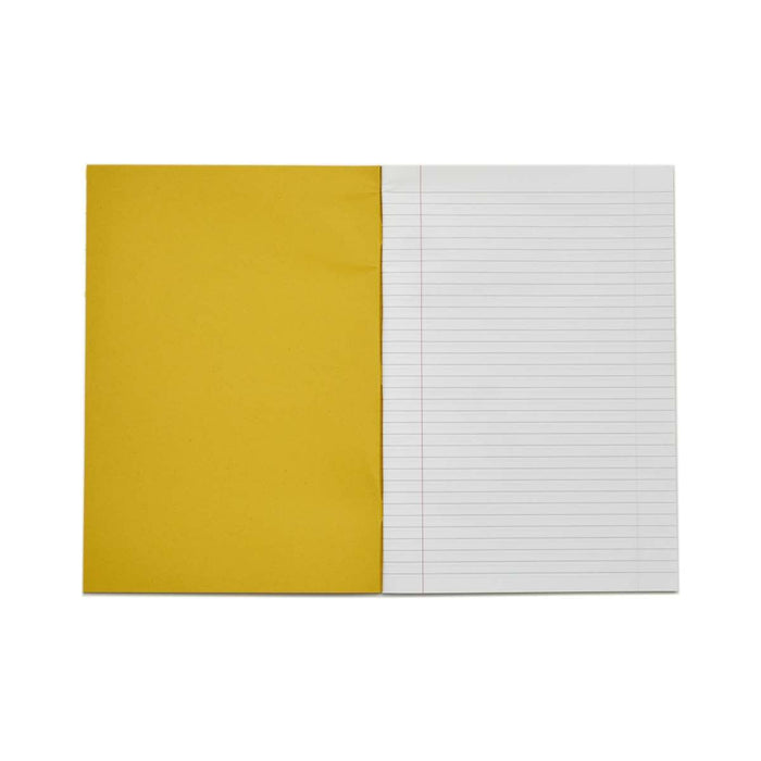 Rhino A4 Exercise Book 32 Page Feint Ruled 8mm With Margin Yellow (Pack 100) - VDU014-62-4