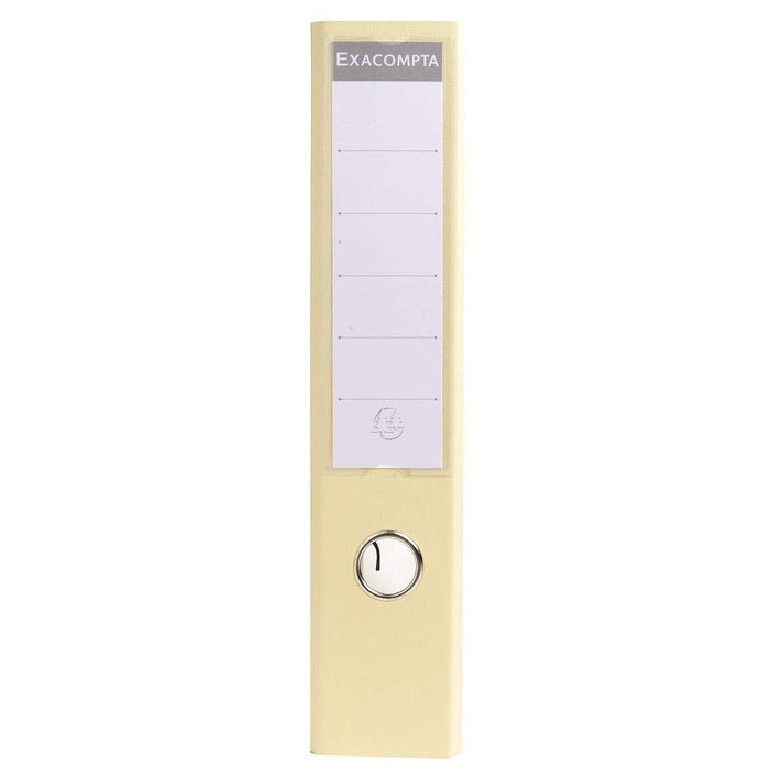 Exacompta PremTouch Lever Arch File A4 70 mm Cream 2 ring 53750E Cardboard, PVC (Polyvinyl Chloride) Portrait Pack of 10