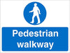 Mandatory Sign Walkway Fluted Board 30 x 40 cm