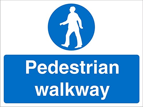 Mandatory Sign Walkway Fluted Board 45 x 60 cm