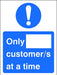 Seco Health & Safety Poster Only __ customer/s at a time Window Cling Film 15 x 20 cm