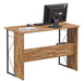 Alphason Rectangular Home Office Desk with Walnut & Grey MDF Top and Black Frame Rhodes 1110 x 510 x 760mm