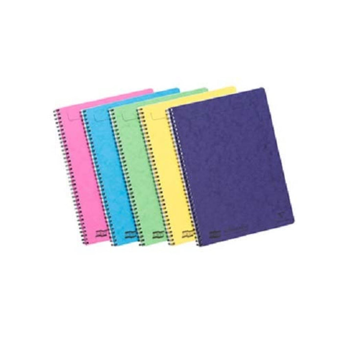 Europa Notebook 3154Z A4 Ruled Spiral Bound Pressboard Hardback Assorted Perforated 120 Pages Pack of 10