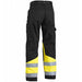 BLÅKLÄDER Trousers 15641811 Cotton, PL (Polyester) Black, Yellow Size 32R