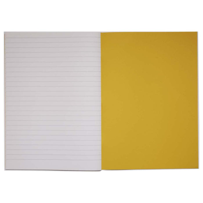 Rhino 13 x 9  A4+ Oversized Exercise Book 40 Page Feint Ruled 12mm Yellow (Pack 100) - VDU024-200-0