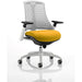 Dynamic Synchro Tilt Task Operator Chair Height Adjustable Arms Flex Moonstone White Back, Bergamot Cherry Seat, White Frame Without Headrest Medium Back