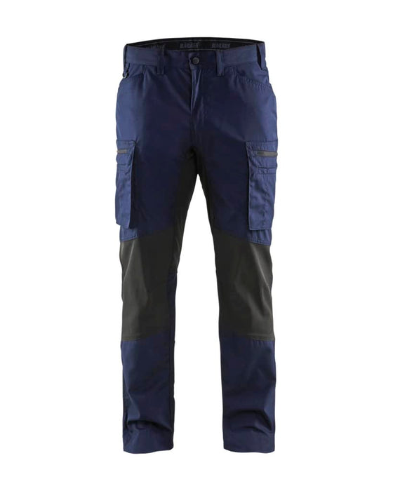 BLÅKLÄDER Trousers 14591845 Cotton, PL (Polyester) Navy Blue, Black Size 39S