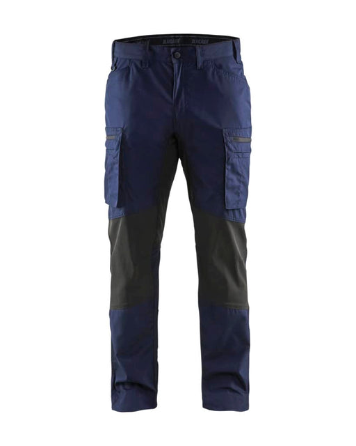 BLÅKLÄDER Trousers 14591845 Cotton, PL (Polyester) Navy Blue, Black Size 43S