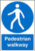 Mandatory Sign Walkway Plastic 60 x 40 cm