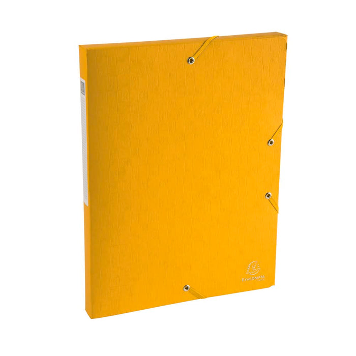 Exacompta Filing Box 50709E A4 Yellow Glossy Card 25 x 33 cm Pack of 10