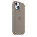 Apple - Back cover for mobile phone - MagSafe compatibility - silicone - clay - for iPhone 15