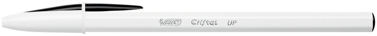 BIC Cristal UP Ballpoint Pen Grip Medium 0.35 mm Black Pack of 20