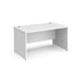 Dams International Rectangular Straight Desk with White MFC Top and Panel Legs Contract 25 1400 x 800 x 725mm