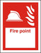 Fire Point Sign Vinyl Self Adhesive 30 x 20 cm