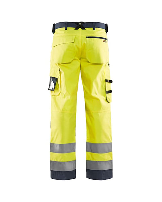 BLÅKLÄDER Trousers 15661811 Cotton, PL (Polyester) Yellow, Mid Grey Size 43S