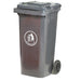 GPC Wheeled Bin Dark Grey 120L