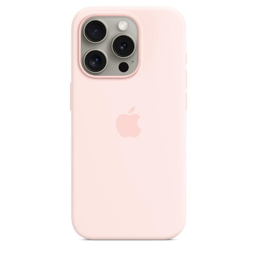 Apple - Back cover for mobile phone - MagSafe compatibility - silicone - Light Pink - for iPhone 15 Pro