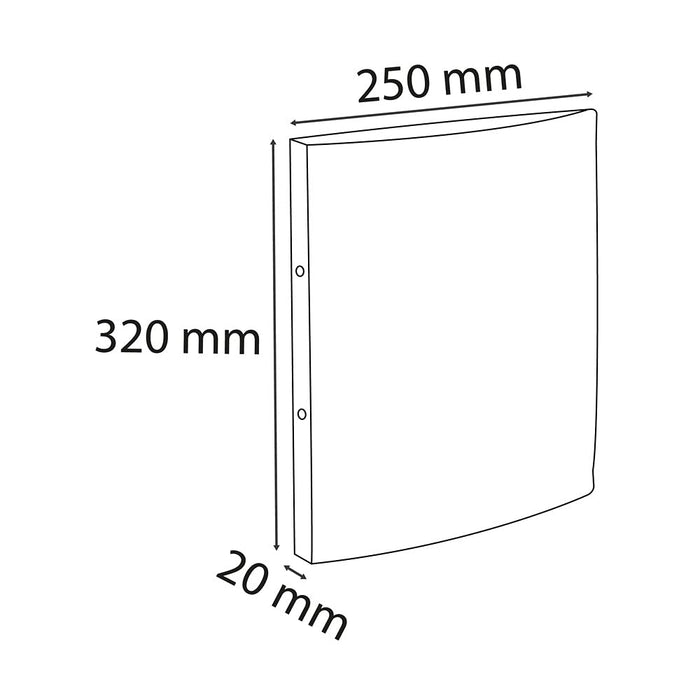 Exacompta Ring Binder Opaque 54199E Polypropylene A4 2 ring 15 mm Assorted Pack of 20