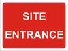 Site Sign Site Entrance Fluted board Red, White 45 x 60 cm