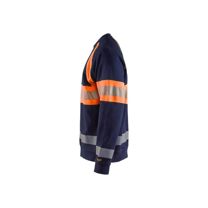 BLÅKLÄDER Sweater 33591158 Cotton Navy Blue, Orange Size S