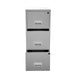 Pierre Henry Steel Filing Cabinet with 3 Lockable Drawers Maxi 400 x 400 x 930 mm Silver