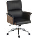 Elegance Gull Wing Medium Back Leather Look Executive Office Chair Black - 6951BLK