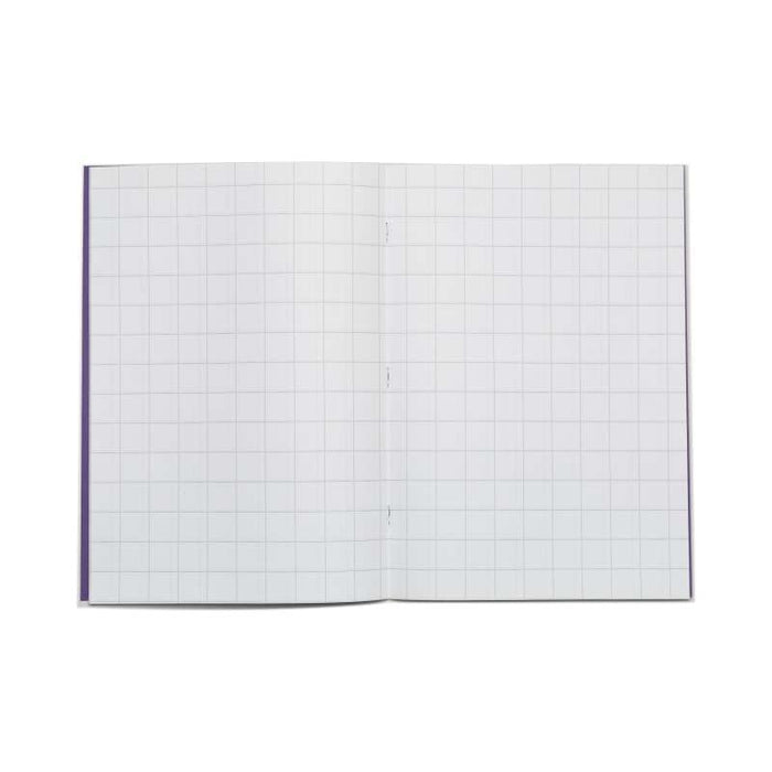 Rhino A4 Exercise Book 32 Page 20mm Squared Purple (Pack 100) - VDU014-300-0