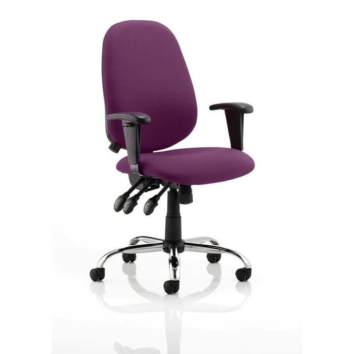 dynamic Task Operator Chair Fabric Tansy Purple 1 Speed Setting 650 x 650 x 1,040 mm