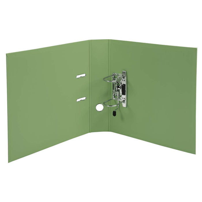 Exacompta PremTouch Lever Arch File A4 70 mm Anise Green 2 ring 53756E Cardboard, PVC (Polyvinyl Chloride) Portrait Pack of 10