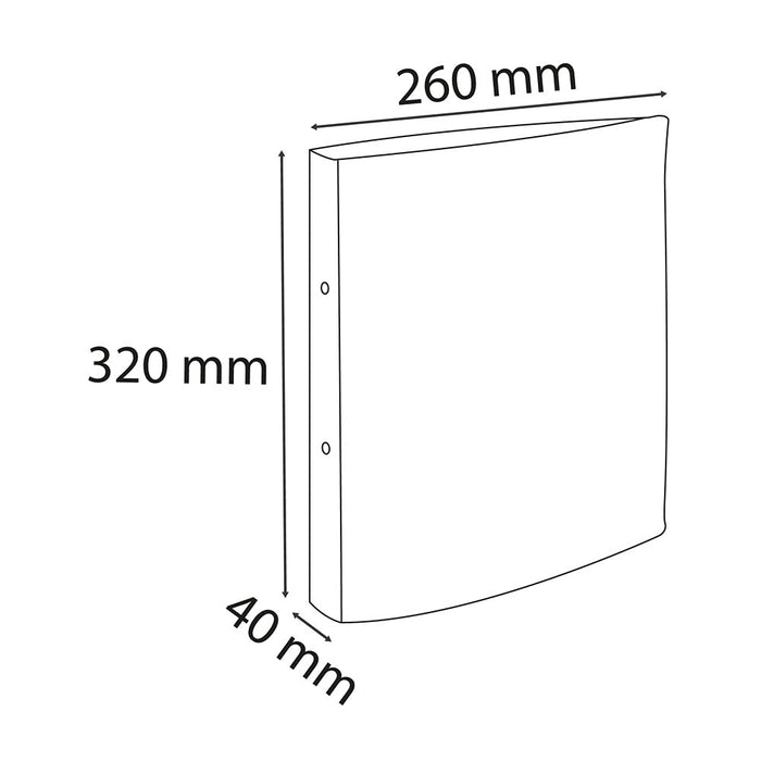 Exacompta Ring Binder Polypropylene A4 2 ring Orange Pack of 20