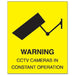 Warning Sign CCTV Cameras in Contast Operation PVC 15 x 20 cm