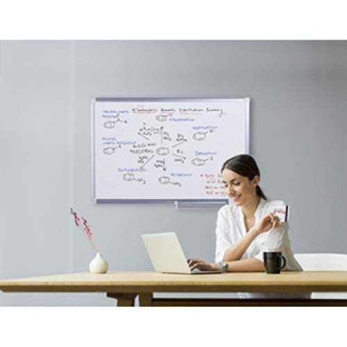 Bi-Office New Generation Whiteboard Wall Mounted Magnetic Ceramic 90 (W) x 60 (H) cm