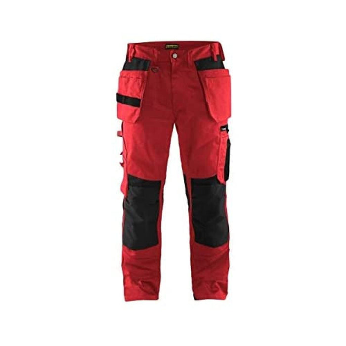 BLÅKLÄDER Trousers 15551860 Cotton, PL (Polyester) Red, Black Size 46R