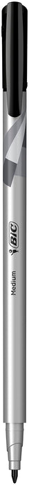 BIC Intensity Fineliner Pen Medium 0.7 mm Black Pack of 12