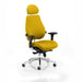 Dynamic Synchro Tilt Posture Chair Multi-Functional Arms Chiro Plus Ultimate Senna Yellow Seat With Headrest High Back