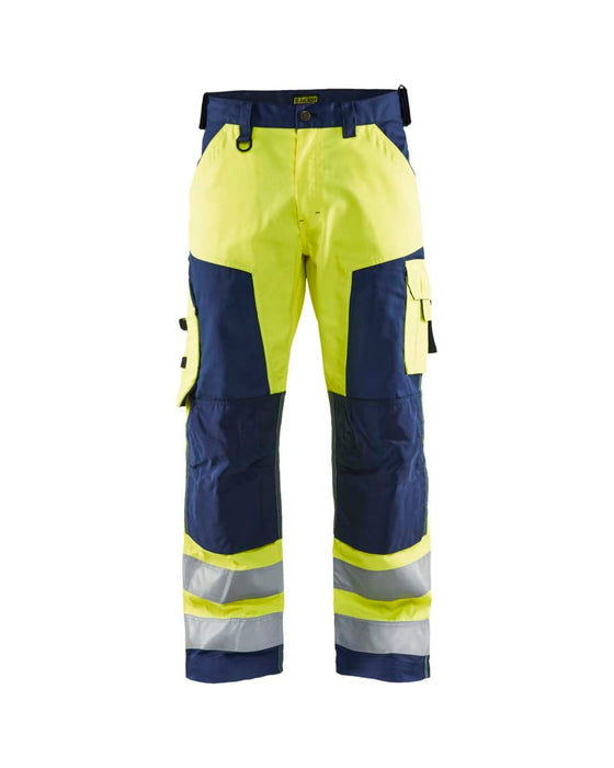 BLÅKLÄDER Trousers 15661811 Cotton, PL (Polyester) Yellow, Navy Blue Size 43S