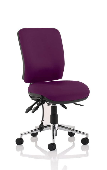 Dynamic Independent Seat & Back Task Operator Chair Without Arms Chiro Tansy Purple Seat Without Headrest Medium Back