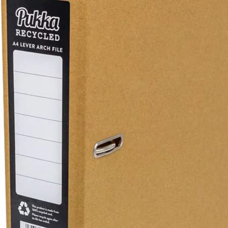 Pukka Kraft Lever Arch File 2 ring 75 mm A4 Card Brown