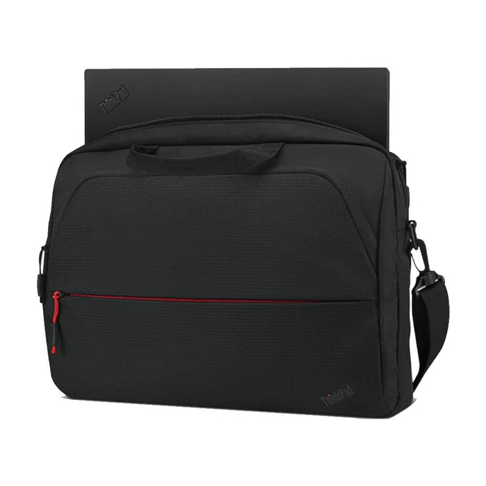 Lenovo ThinkPad Essential Topload (Eco) - Notebook carrying case - 13" - 14" - black with red accents - for IdeaPad S340-14, ThinkCentre M75t Gen 2, ThinkPad E14 Gen 3, X1 Nano Gen 2, Z13 Gen 1