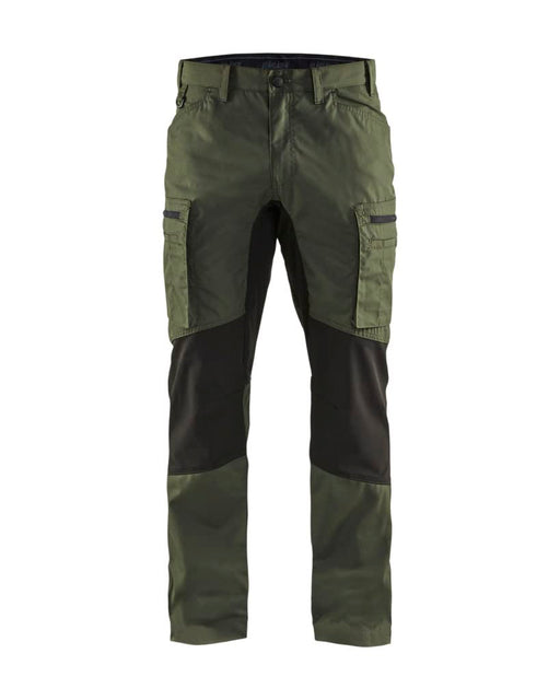 BLÅKLÄDER Trousers 14591845 Cotton, PL (Polyester) Army Green, Black Size 41S