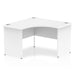 Impulse Corner Office Desk W1200 x D1200 x H730mm Panel End Leg Maple Finish White Frame - TT000128