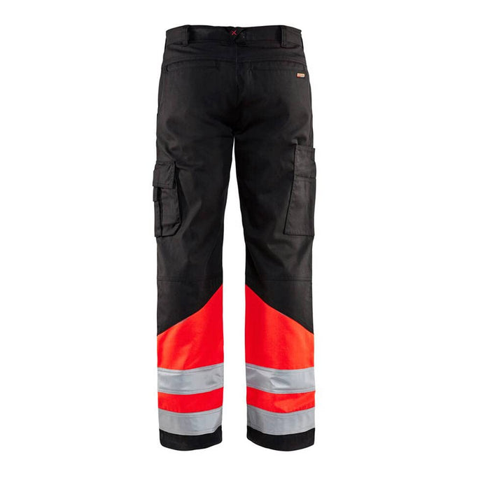 BLÅKLÄDER Trousers 15641811 Cotton, PL (Polyester) Black, Red Size 44R