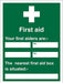 First Aid Sign First Aider Plastic 60 x 45 cm